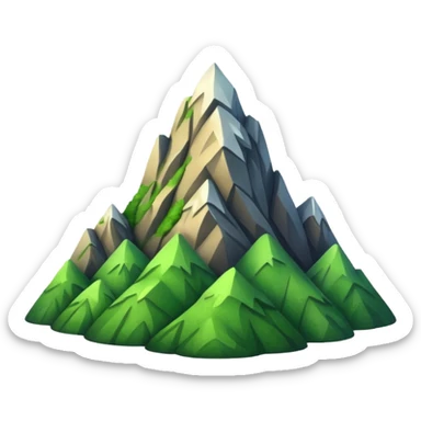 EMOJI DE MONTAÑA VERDE  sticker