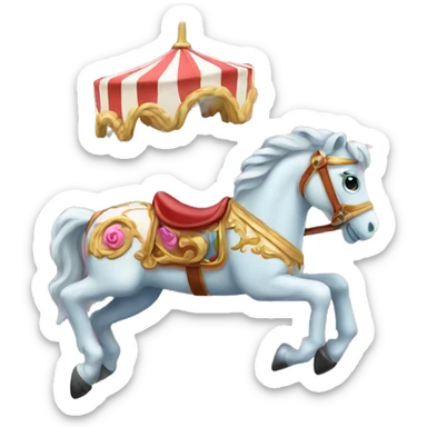 carousel horse sticker