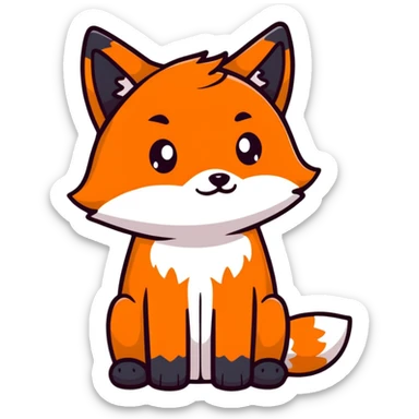 cute ginger foxie with sad emote for telegram app sticker