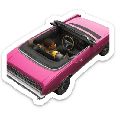 a bandit from GTA rides in a convertible sticker