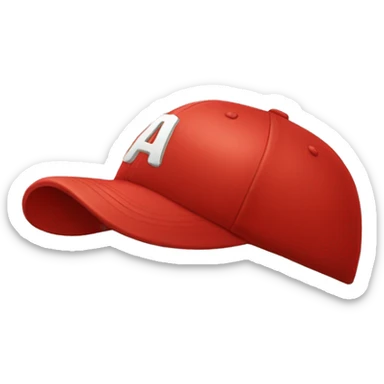 Word "CAP" written on a red baseball cap sticker