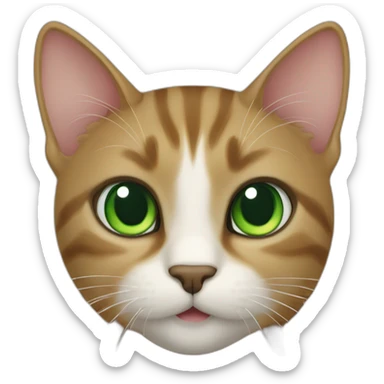 cat blak green eyes sticker