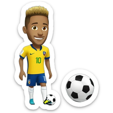 Neymar qui fait un geste technique au foot sticker