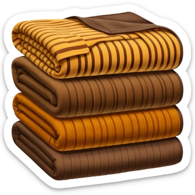 Patterned Corduroy texture ridges stack of blankets  sticker