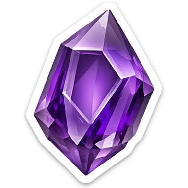 raw purple crystal sticker