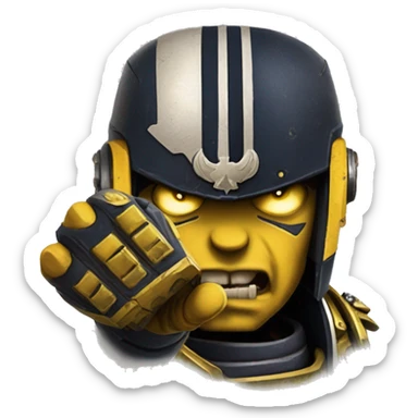 Warhammer 40k space marine imperial fist Thumbs up sticker