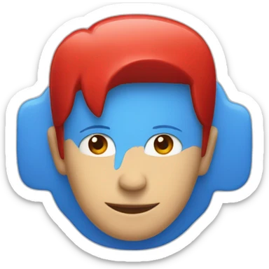 blue and red number 1 sticker