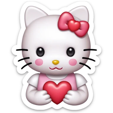 Hello kitty heart eyes sticker