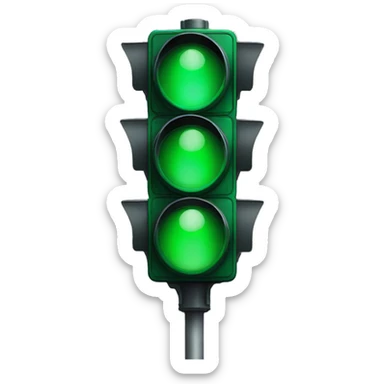 green trafic light sticker