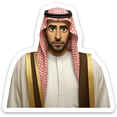 photorealistic  Faisal King of Saudi Arabia serious sticker