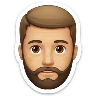 dirty short beard sticker