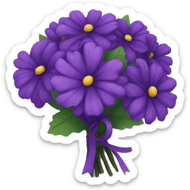 Dark purple bouquet  sticker