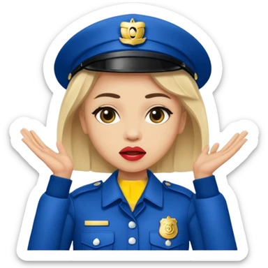 ma petite sœur, qui prend un vêtement pour adultes chez Chanel et la police vient. Et après la police lui crie. sticker