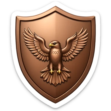 Hawk shield emblem sticker
