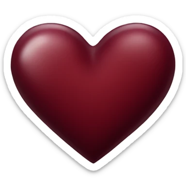 dark red heart sticker