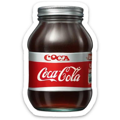 A jar of Coca-Cola sticker
