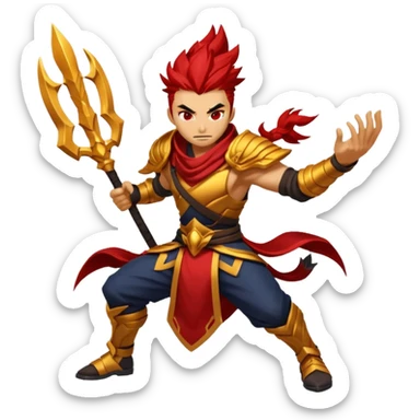 Generate me Genesis Nightbringer Yasuo emoji with aggressive colors sticker