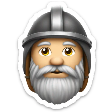 dwarf with helmet sticker