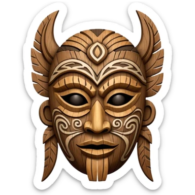 tribal mask sticker