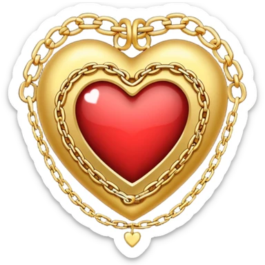 Feminine heart with chains  sticker