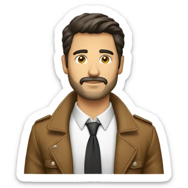 hombre rubio chaqueta sticker