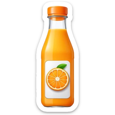 Orange juice bottle sticker