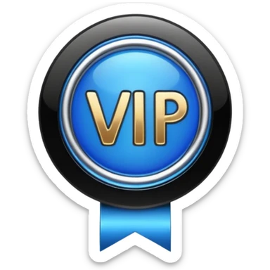 verified vip blue black badge sticker