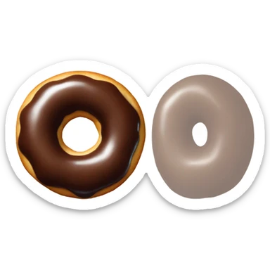Chocolate glazed donut sticker