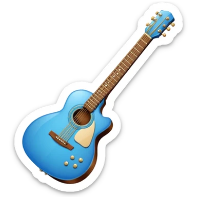 Blue guitar sticker