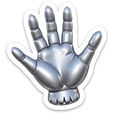 Jeff Koons style werewolf inflatable hand   sticker