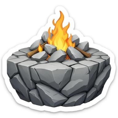 Rock hearth sticker
