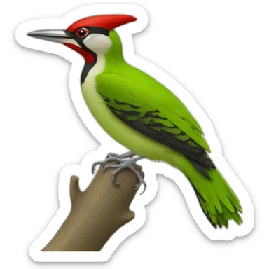 Green Woodpecker sticker