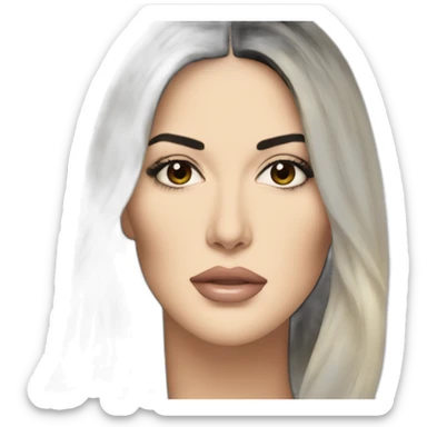 Monica bellucci beautiful face sticker