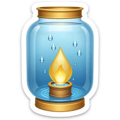 Water Lantern, more water drops inside lantern. sticker