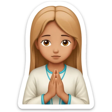 Niña rezando sticker
