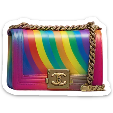 Cuba collection rainbow Chanel boy bag sticker
