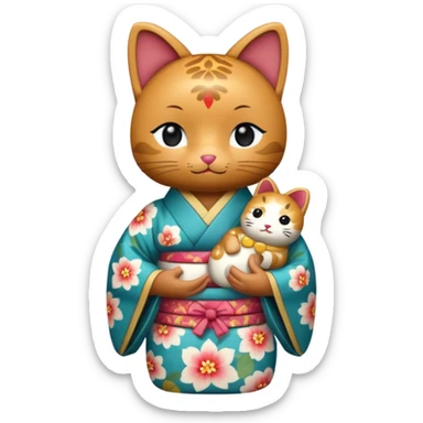chat japonais, manekineku sticker