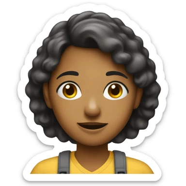 girl with a sign saying "do you need help?" sticker