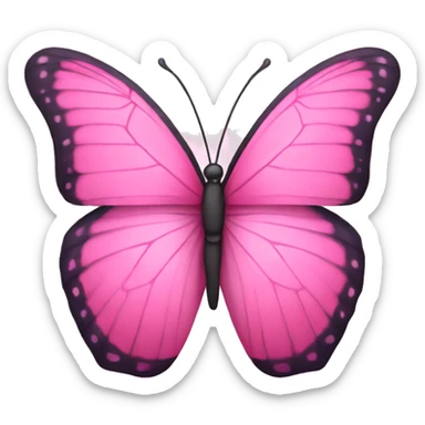 Pink butterfly  sticker