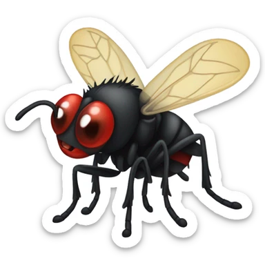 a midge (tiny fly) looking like a vampire) sticker
