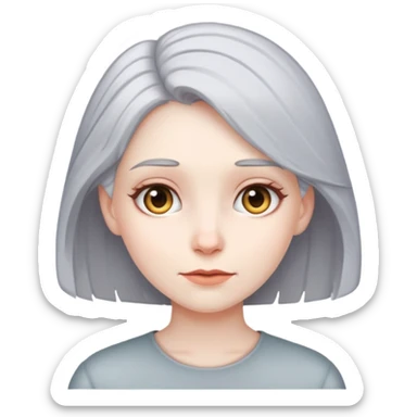 Una chica con pelo Gris sticker