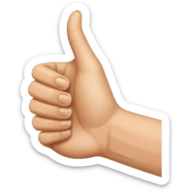 Can you do a thunbs up, but where only a small part of the top of the thumb is showing / pointing up? sticker