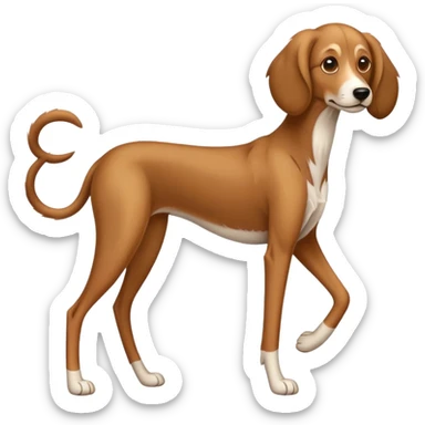 dog with long legs sticker