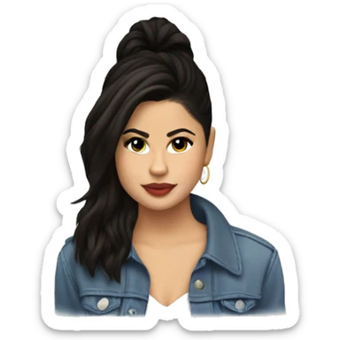 selena gomez on the computer sticker