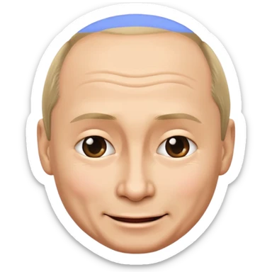 emoji with face of Putin, winking sticker