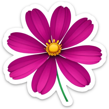 cosmos flower, simple and colorful sticker
