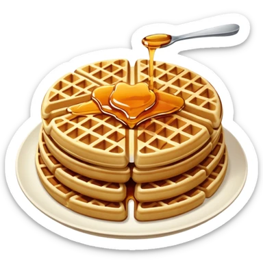 waffles with maple syrup sticker
