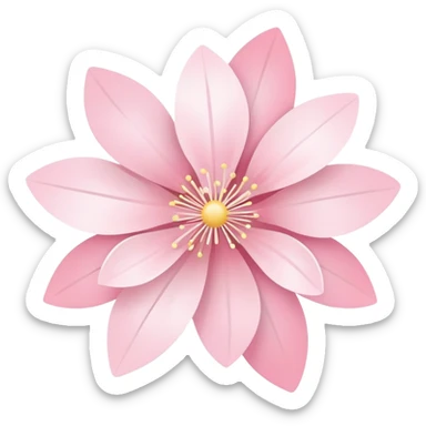 Cute Pastel pink and white Cherry Blossom Sakura Starburst Shooting Star sticker