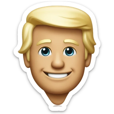 Donald trump being really happy giving thumbs up sticker