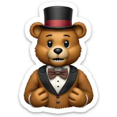 Freddy Fazbear animatronic bear sticker
